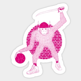 MONKEY VIKING BASKETBALL Sticker